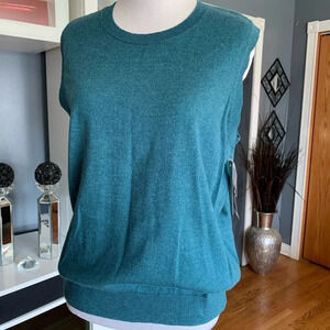 FIELDGEAR Heritage Angora Rabbit Hair Sleeveless Knit Top Round Neck Sz L NWT